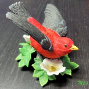 Scarlet Tanager Figurine Lenox Garden Bird Sculpture 1992